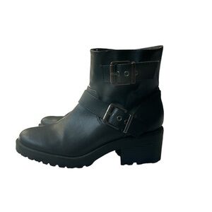 Universal Thread Black Laraine Double Buckle Women’s Booties Size 9.5